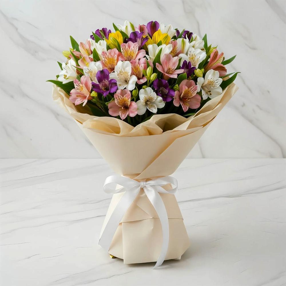 Букет цветов из: Альстромерии в Дмитровский Погост