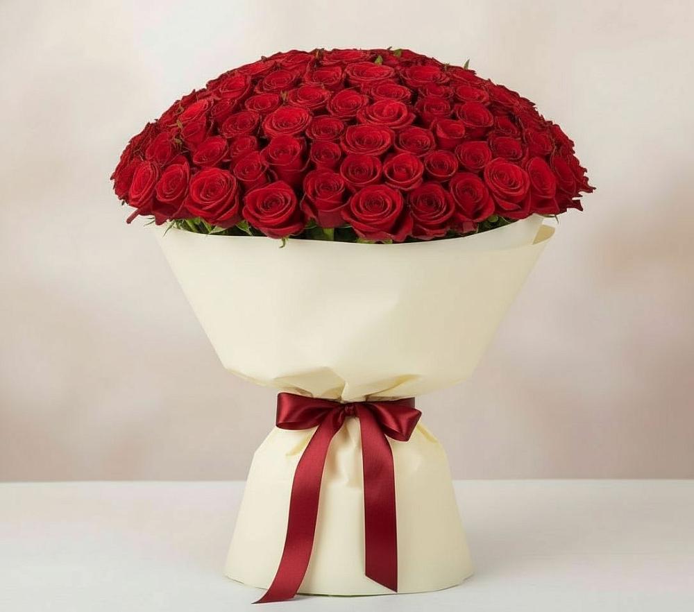 Букет 101 Красная роза Милано в Дмитровский Погост