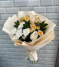 Букет цветов из:  Розы и Хризантемы в Дмитровский Погост