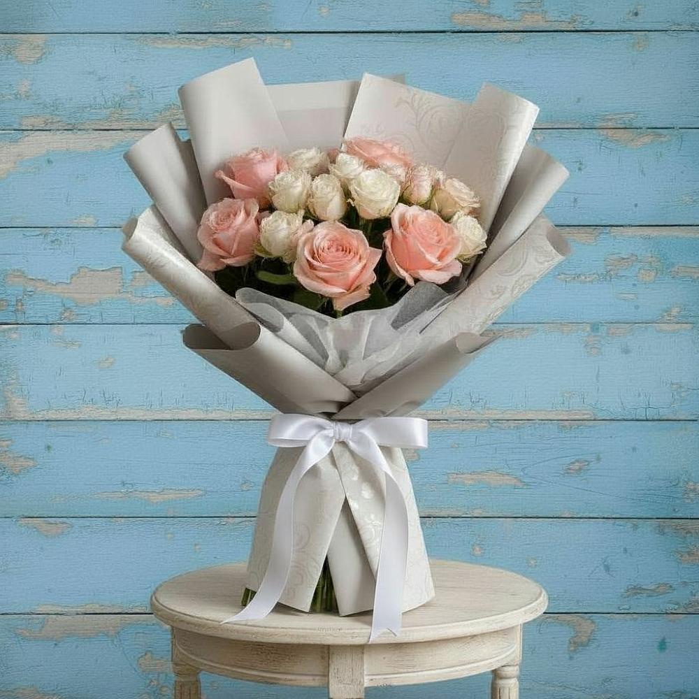 Букет цветов из: Розы в Дмитровский Погост