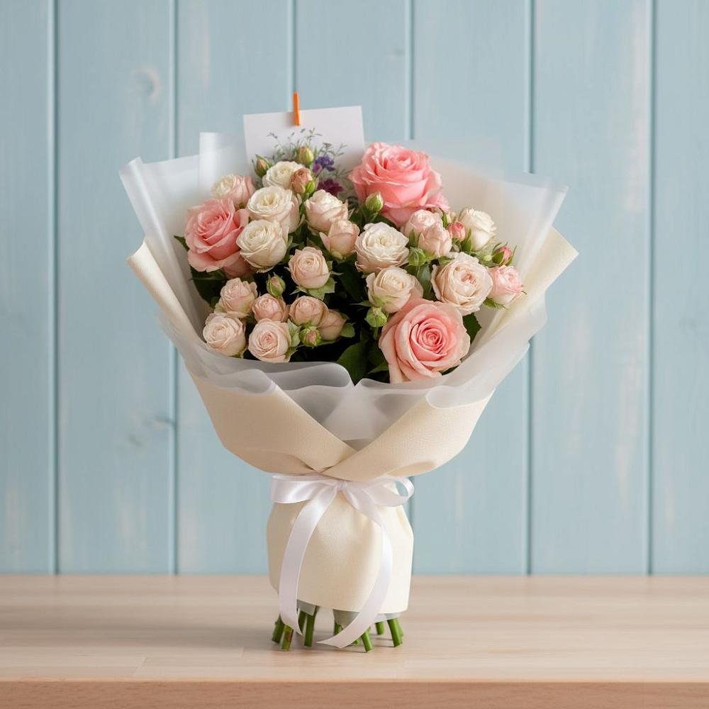 Букет цветов из: Розы в Дмитровский Погост