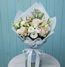 Букет цветов из:  Розы и Лизиантусы #REPLACE_PRED# Дмитровский Погост