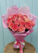 Букет 15 Розовых роз Равель в Дмитровский Погост