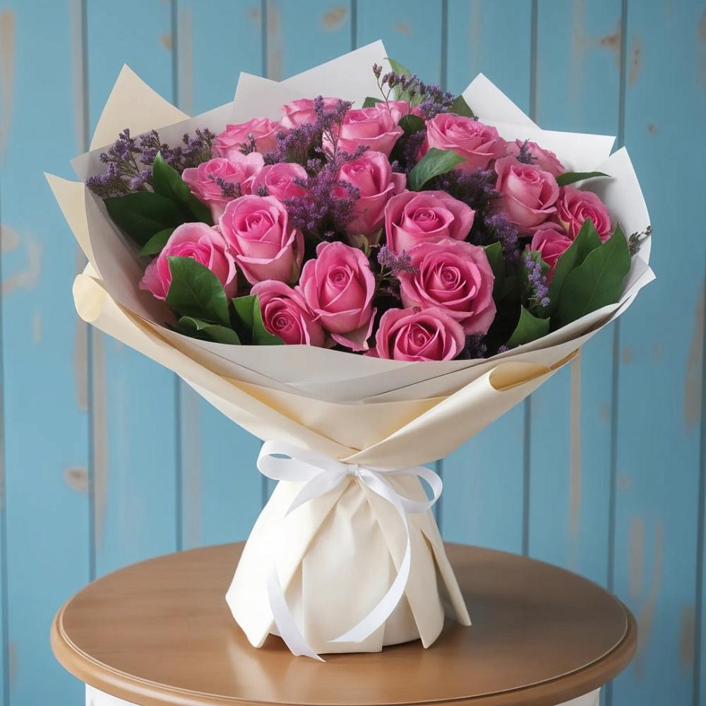 Букет цветов из: Розы в Дмитровский Погост