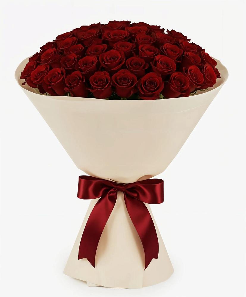 Букет 101 Бордовая роза Блэк Бакарра в Дмитровский Погост