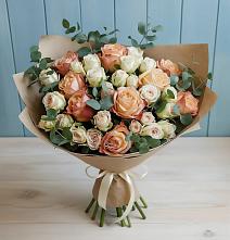 Букет цветов из:  Альстромерии и Розы #REPLACE_PRED# Дмитровский Погост